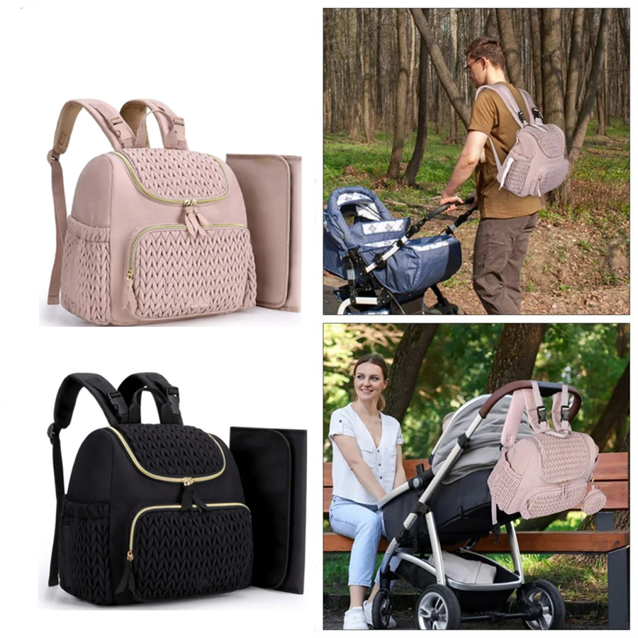 대용량 출산 기저귀 가방 배낭 니트 패턴 아기 기저귀  - Backpack Diaper Bag 리뷰 및 가격